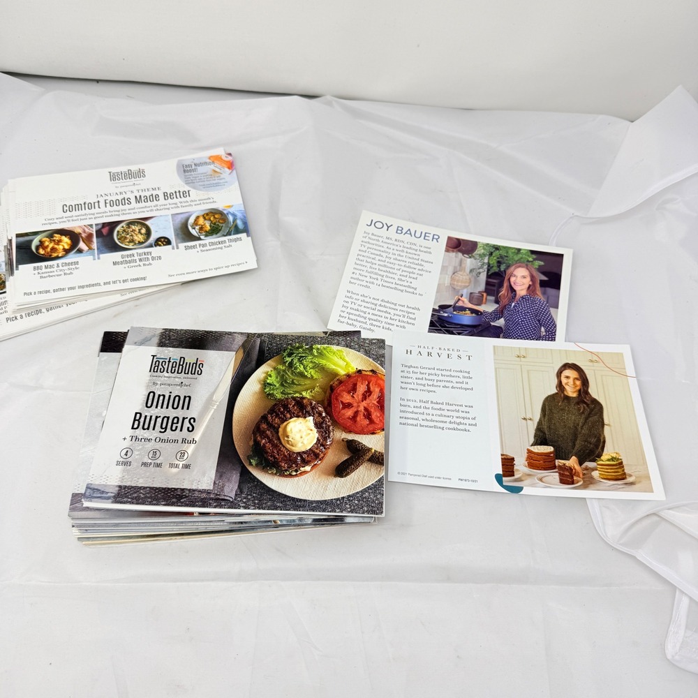 86 Pampered Chef TasteBuds Recipe Cards Lot Half Baked Harvest Joy Bauer Recipes